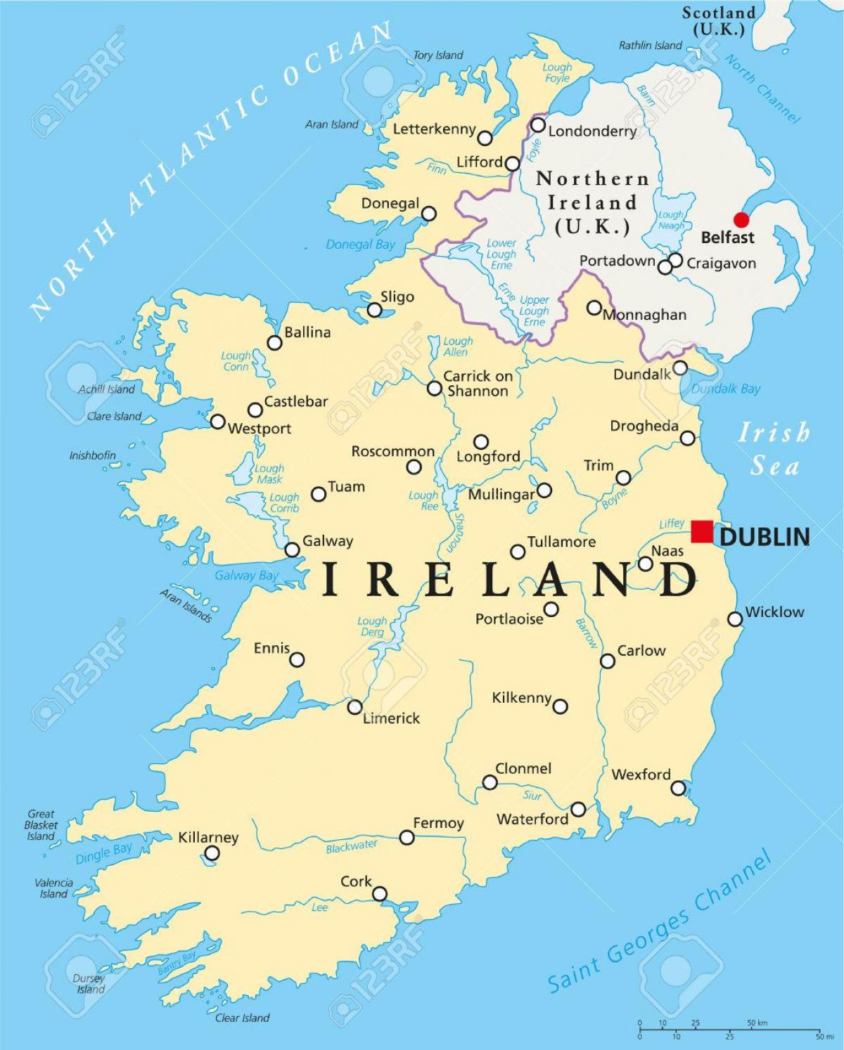 Dublino žemėlapis airija