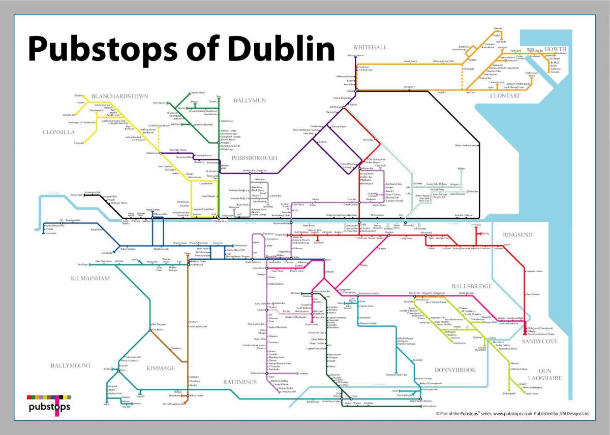 žemėlapis Dublino baruose