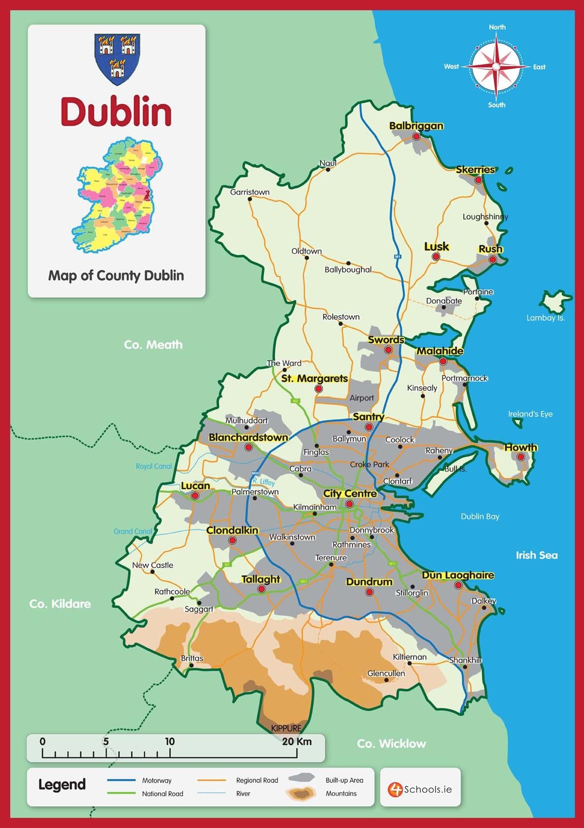žemėlapis Dublino apskritis