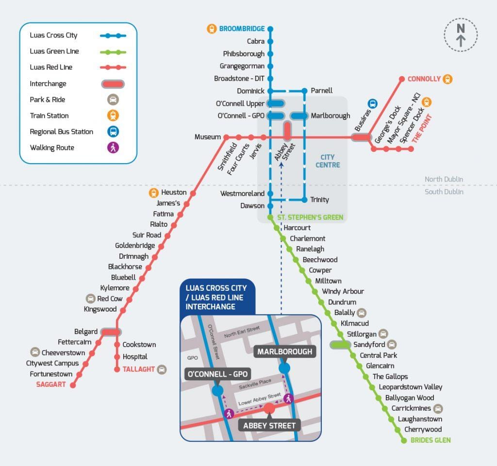 Luas cross city maršruto žemėlapį