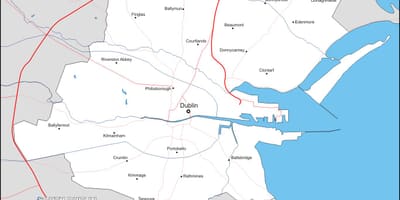 Žemėlapis Dublino apylinkėse