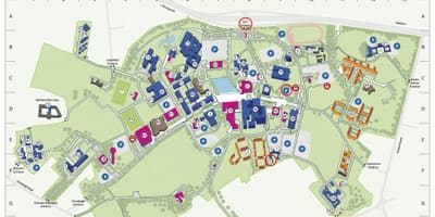 Dublino vidurinės mokyklos campus žemėlapis