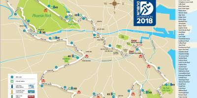 Dublino miesto maratono maršruto žemėlapį