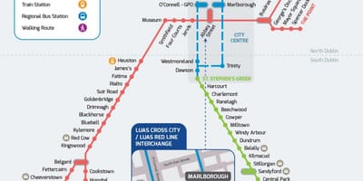 Luas cross city maršruto žemėlapį