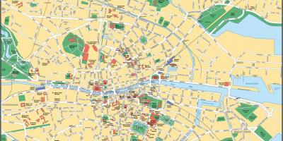 Dublino centre žemėlapyje